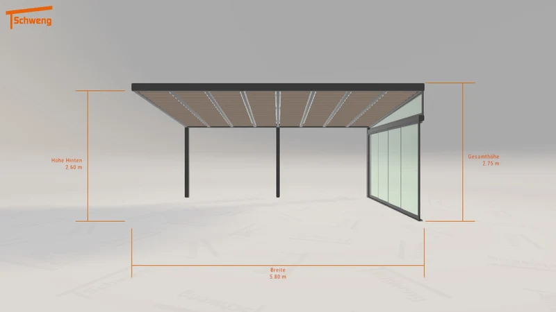 #DE Schweng Terrassenüberdachung S400 (ID qdyprv)