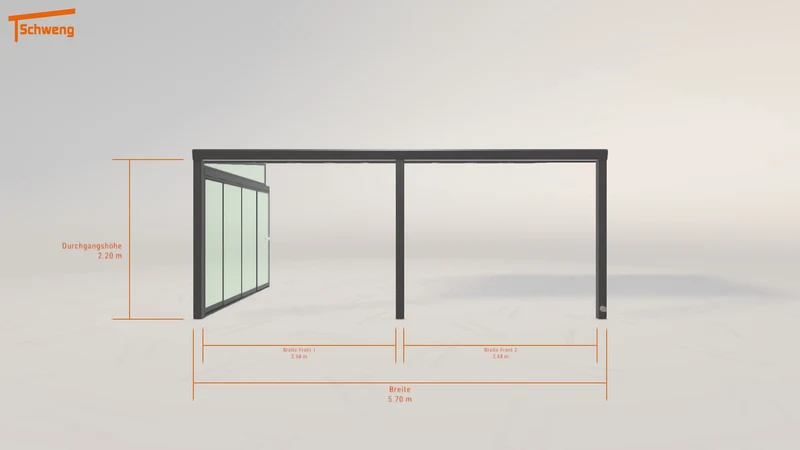 #DE Schweng Terrassenüberdachung S400 (ID 8598w5)