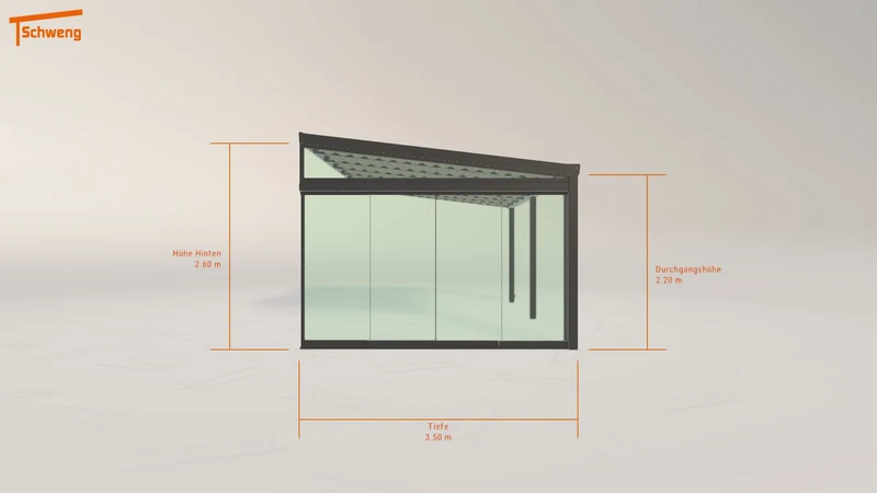 #DE Schweng Terrassenüberdachung S400 (ID 8598w5)