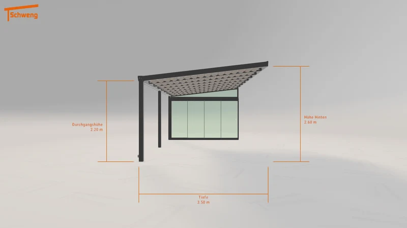 #DE Schweng Terrassenüberdachung S400 (ID 8598w5)