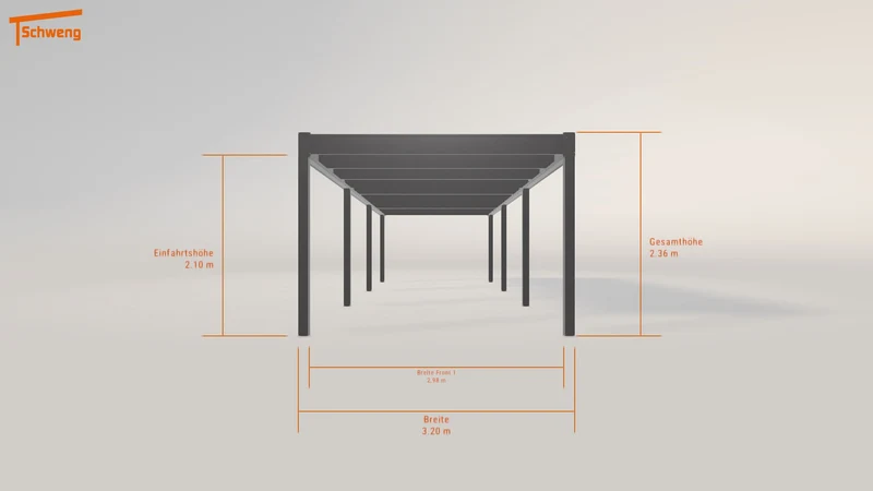 #DE Schweng Flachdachcarport C600 (ID jjpkym)