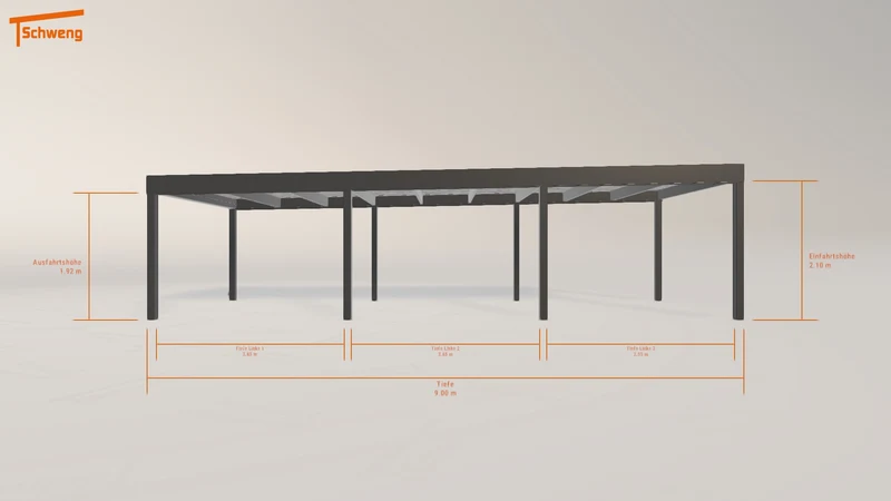 #DE Schweng Flachdachcarport C600 (ID jjpkym)