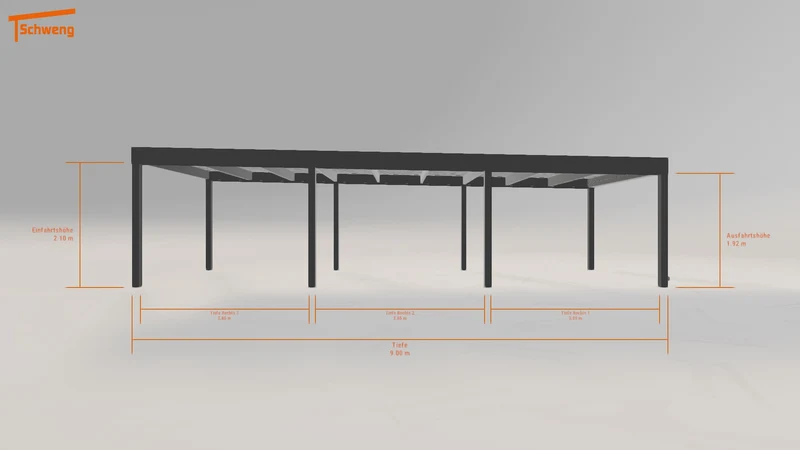 #DE Schweng Flachdachcarport C600 (ID jjpkym)