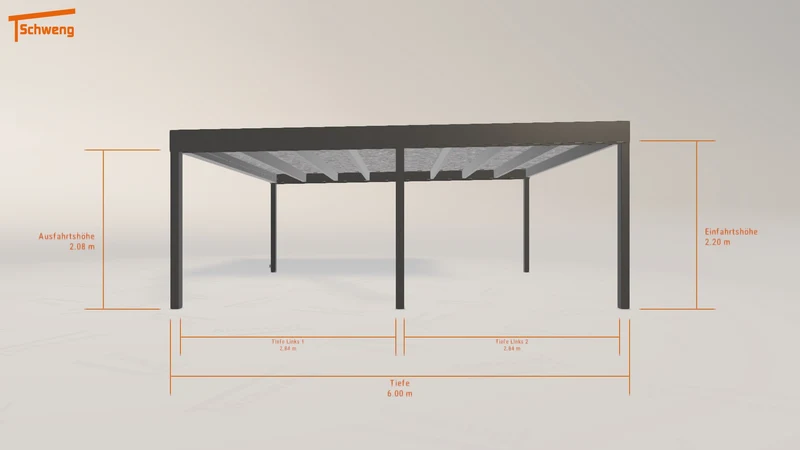 #DE Schweng Flachdachcarport C600+ (ID 859x9x) #MTG