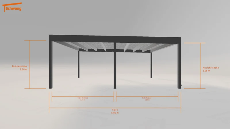 #DE Schweng Flachdachcarport C600+ (ID 859x9x) #MTG