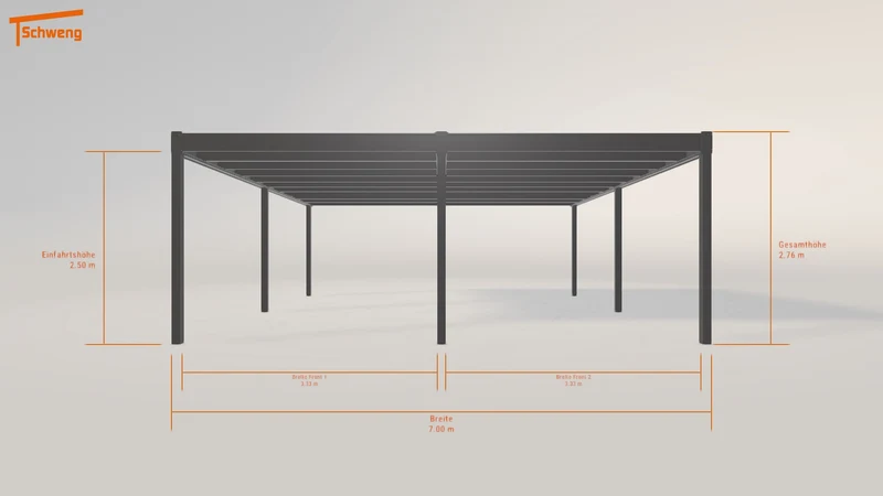 #DE Schweng Flachdachcarport C600+ (ID bkq2jm)