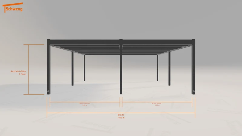 #DE Schweng Flachdachcarport C600+ (ID bkq2jm)