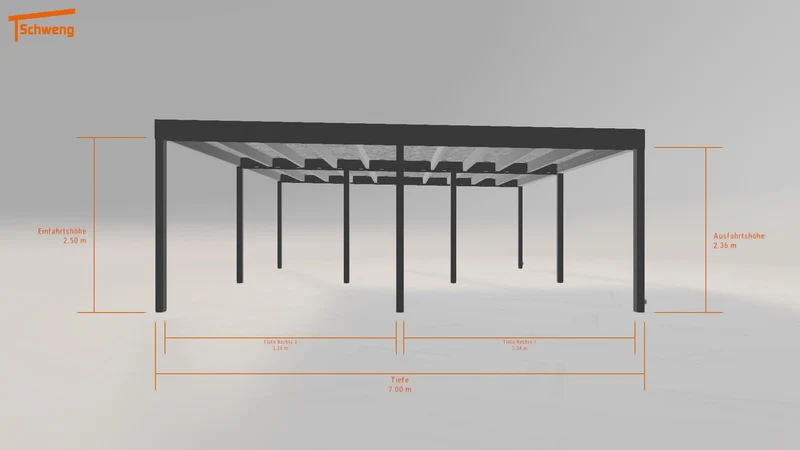 #DE Schweng Flachdachcarport C600+ (ID bkq2jm)