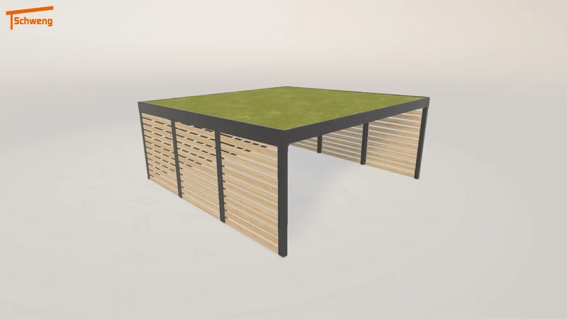 #DE Schweng Flachdachcarport C600+ (ID 42x5zv)