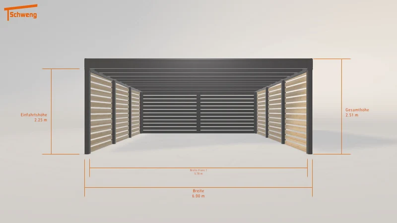 #DE Schweng Flachdachcarport C600+ (ID 42x5zv)