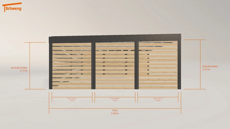 #DE Schweng Flachdachcarport C600+ (ID 42x5zv)