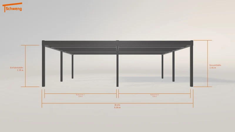 #DE Schweng Flachdachcarport C600+ (ID 9wy8gg)