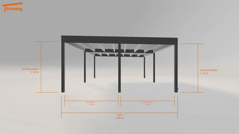 #DE Schweng Flachdachcarport C600+ (ID 9wy8gg)