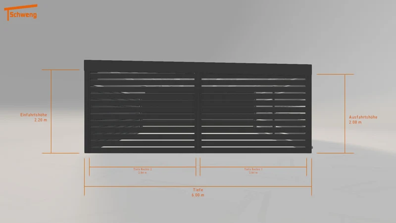 #DE Schweng Flachdachcarport C600+ (ID w32q8v) #MTG