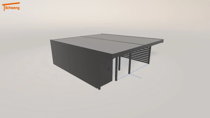 #DE Schweng Flachdachcarport C600+ (ID qdyd4k) #MTG