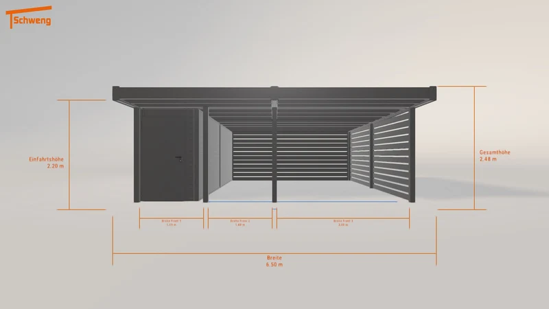#DE Schweng Flachdachcarport C600+ (ID qdyd4k) #MTG