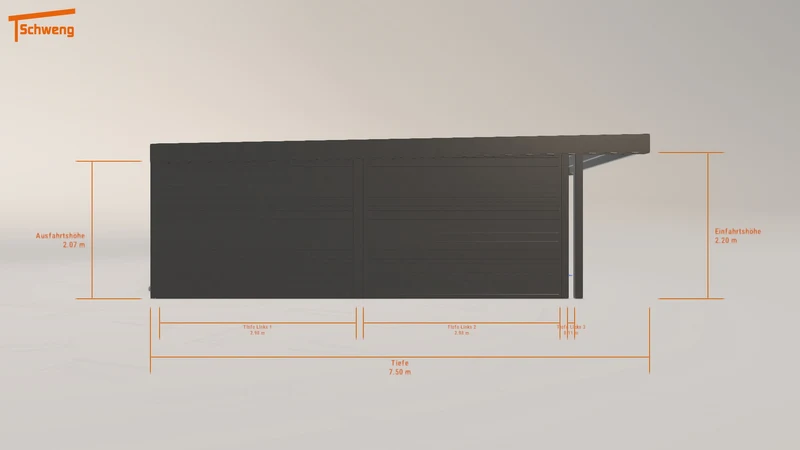 #DE Schweng Flachdachcarport C600+ (ID qdyd4k) #MTG