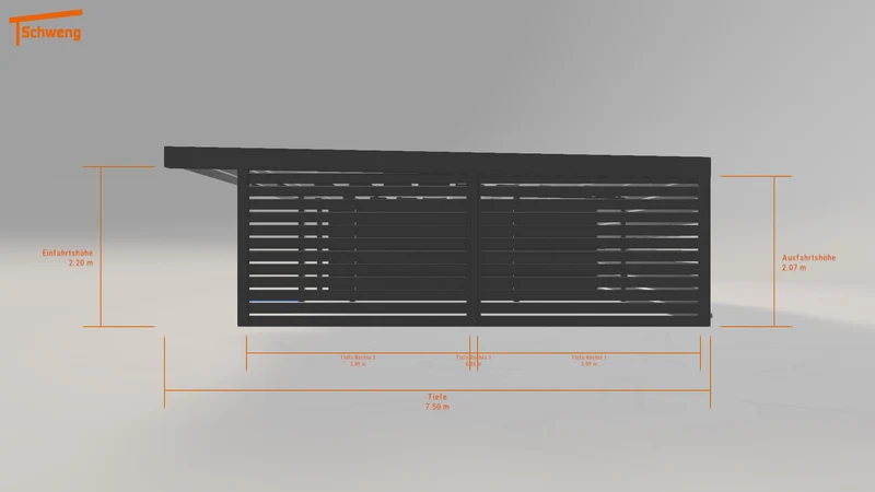 #DE Schweng Flachdachcarport C600+ (ID qdyd4k) #MTG