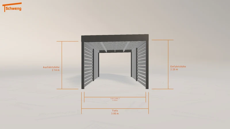 #DE Schweng Flachdachcarport C600 (ID 9wy8p9)
