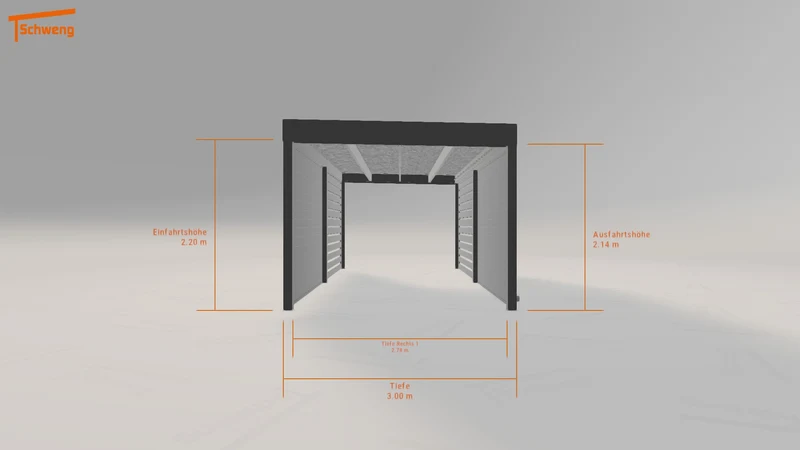 #DE Schweng Flachdachcarport C600 (ID 9wy8p9)