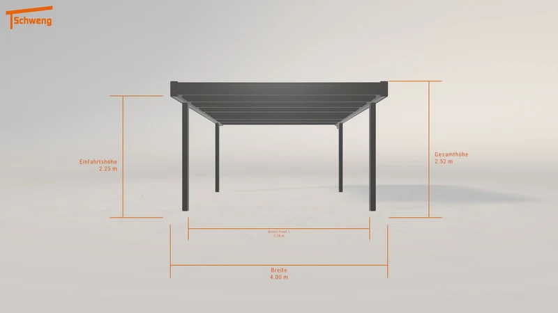 #DE Schweng Flachdachcarport C600 (ID mjpj55)