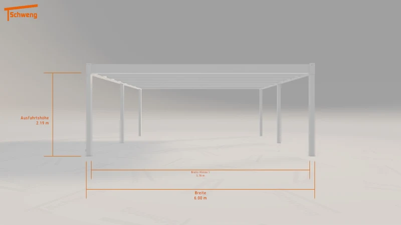 #DE Schweng Flachdachcarport C600+ (ID pb95q2)