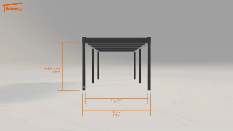 #DE Schweng Flachdachcarport C600 (ID pb9xx7)