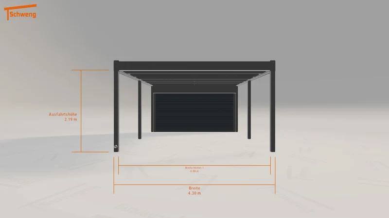 #DE Schweng Flachdachcarport C600 (ID 425dnd)