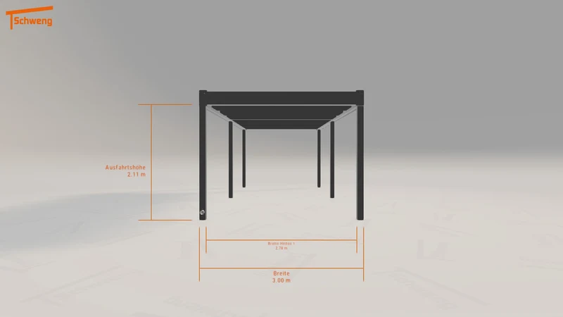 #DE Schweng Flachdachcarport C600 (ID rj5jmx)
