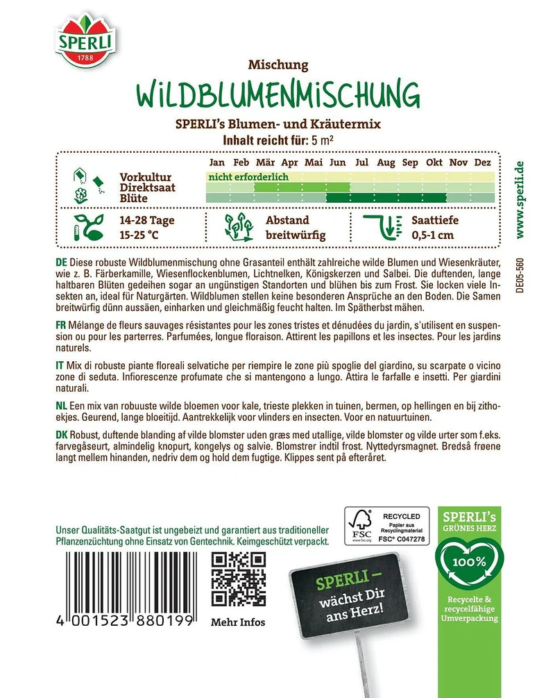 SPERLI Wildblumen-Samen 'Blumen- und Kräutermix'