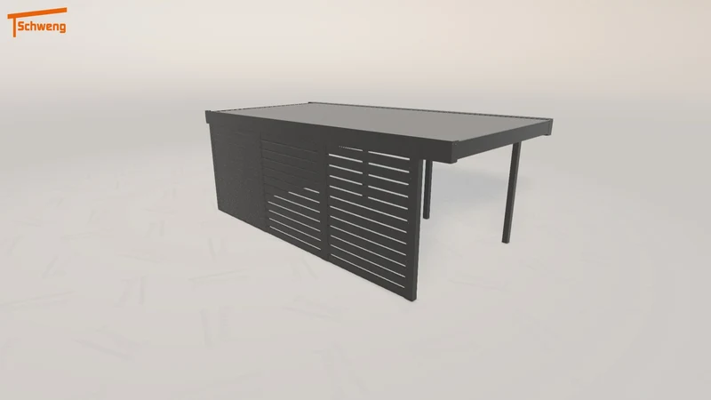 #DE Schweng Flachdachcarport C600 (ID 8595dq)