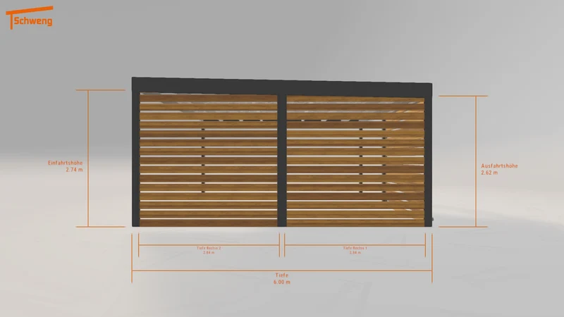 #DE Schweng Flachdachcarport C600 (ID 8598dw) #MTG