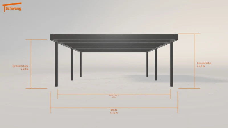 #DE Schweng Flachdachcarport C600 (ID 77wyqz)