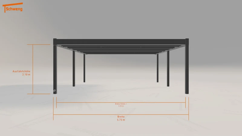 #DE Schweng Flachdachcarport C600 (ID 77wyqz)