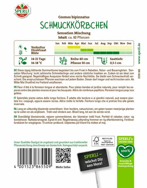 SPERLI Schmuckkörbchen-Samen "Sensation Mischung"