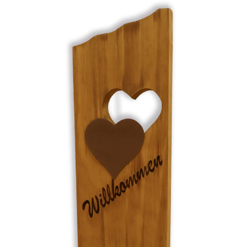 Säule Willkommen - dekorative Willkommenssäule für Haus & Eingang