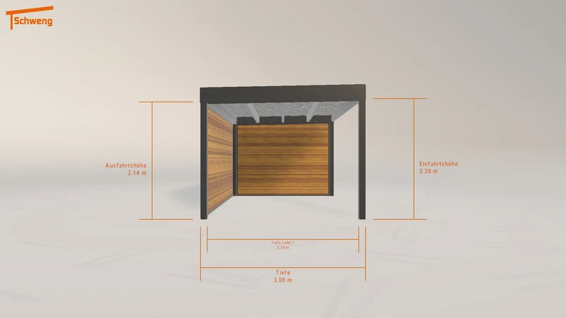 #DE Schweng Flachdachcarport C600+ (ID ygyry8)