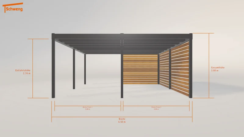#DE Schweng Flachdachcarport C600 (ID 77wyw2) #MTG