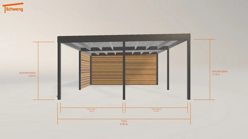 #DE Schweng Flachdachcarport C600 (ID 77wyw2) #MTG