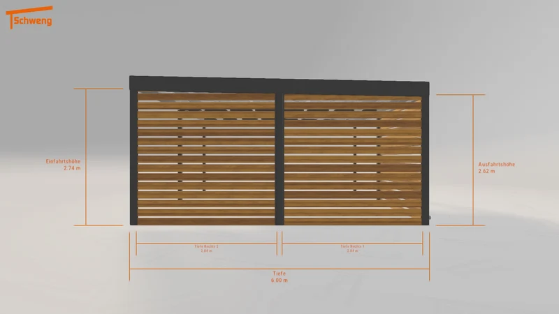 #DE Schweng Flachdachcarport C600 (ID 77wyw2) #MTG