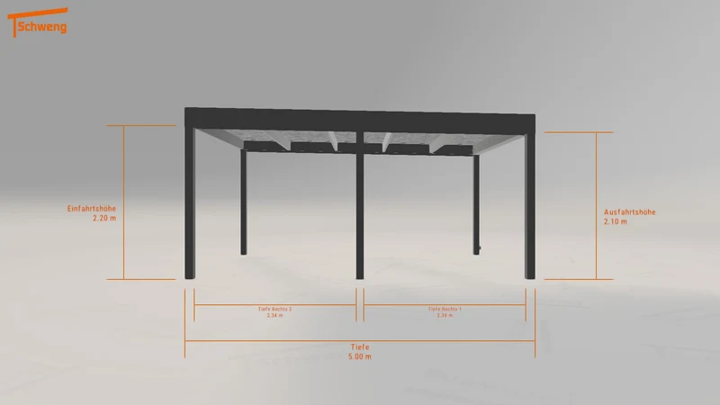 #DE Schweng Flachdachcarport C600 (ID 5m8m83)
