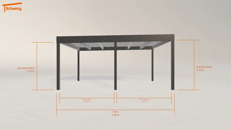 #DE Schweng Flachdachcarport C600 (ID bkqb3m)