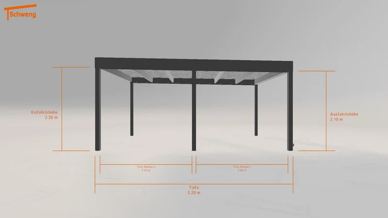 #DE Schweng Flachdachcarport C600 (ID bkqb3m)