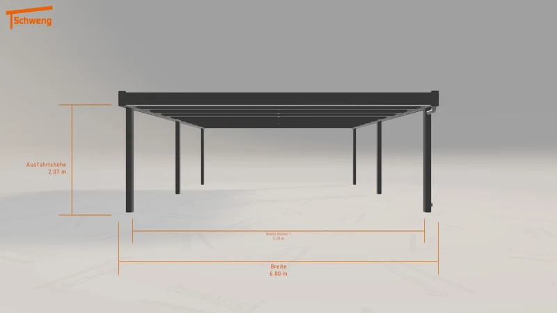 #AT Schweng Flachdachcarport C600 (ID zb5d7w)
