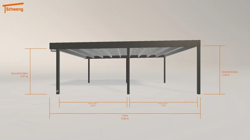 #AT Schweng Flachdachcarport C600 (ID zb5d7w)