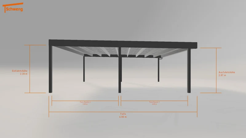 #AT Schweng Flachdachcarport C600 (ID zb5d7w)