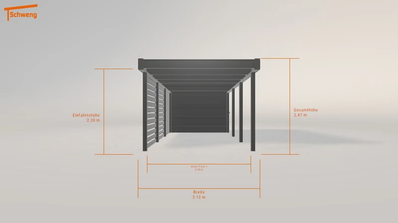#DE Schweng Flachdachcarport C600 (ID mjpjv8)