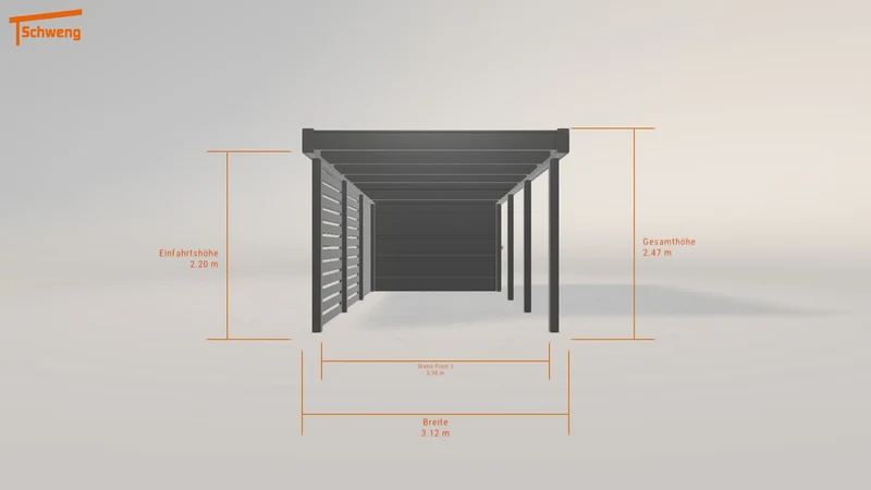 #DE Schweng Flachdachcarport C600 (ID zb5b3z)