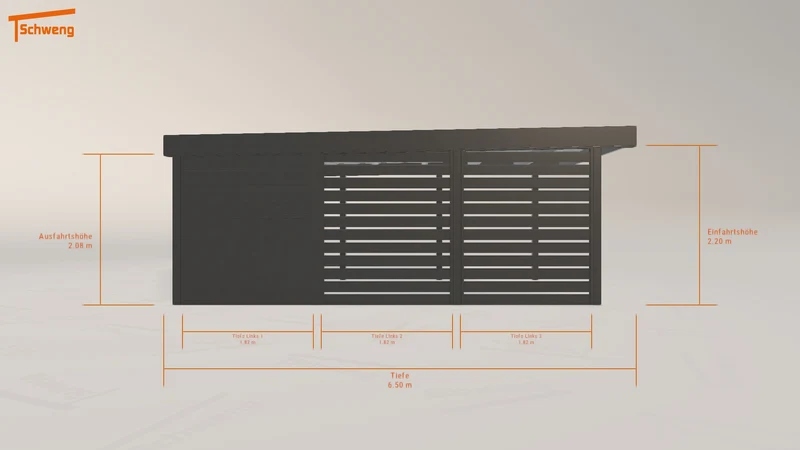 #DE Schweng Flachdachcarport C600 (ID zb5b3z)