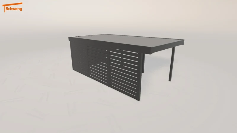 #DE Schweng Flachdachcarport C600 (ID w323jz)